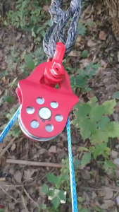 รอกเคลื่อนที่กว้านแบบออฟโรด pully block winch ตะขอเชือกกว้าน รอกเฝือกดัดแปลง 6 ตัน