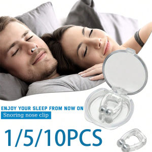 1/5/10PCS Anti-Snoring Magneti Nose Clip Artifact Snoring Silicone Device For Peaceful Night Sleep Silent Sleep Aid Device Guard