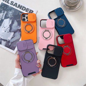 Luxury Slide Camera Protector Magnetic Bracket Phone Case For Vivo V60 V40 Lite IND V40 Pro V50 Lite 4g 5G Shockproof Silicone TPU + PC Hard Magsafe Stand Cover Casing