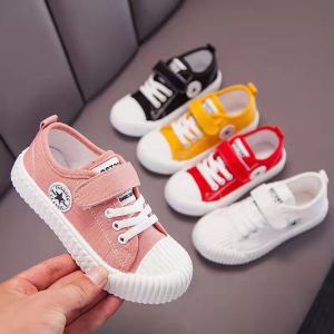 Kids Canvas Shoes Casual Baby Cloth Shoes Childrens White Shoes Spring & Fall Boy Shoes Girl Biscuit Shape Shoes Performance