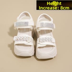 DINGMUYI | Heel Height Increase Fashion Sandals 8CM