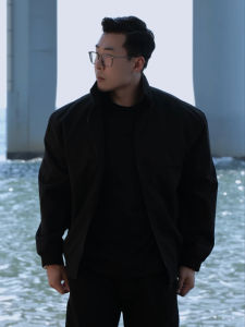 Grey American Style Stand Collar Ranger Jacket Mens Autumn Hard Workwear Coat Three Proof Fleece Windbreaker