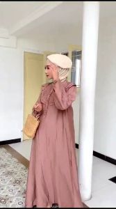 Aleva Dress VG bahan polo linen premium: Model Baru Gamis Terbaru 2023