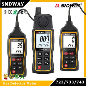 SNDWAY Gas Detector SW 743A 733A 723 Alarm Sensor Carbon Dioxide CO2 Flammable Ex Halogen Professional Gas Leak Analyzer Meter