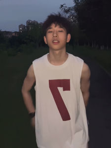 American Style Training Vest Quick Dry Breathable Sweat Absorbent Mens T-Shirt Spring New Style Versatile Cotton Top