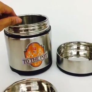 Stainless Steel 304 Vacuum Flask Insulation Lunch Box 3 Layer Food Jar Portable Leak-Proof For Adult Kids Container Jar 真空保温焖烧提锅便当盒