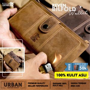 Dompet Pria REVEN BILFOLD WALLET Panjang Lipat Dua Cowok Kulit Sapi 100% Premium Keren Terbaru