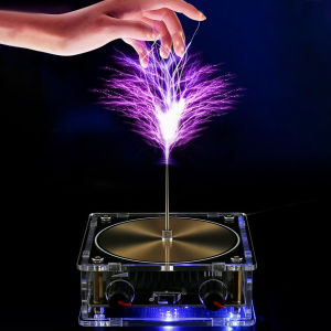 Brifit Cuộn dây Tesla âm nhạc Bộ cuộn dây Tesla âm nhạc Bluetooth Máy tạo hồ quang khoảng cách tia lửa điện nhân tạo có thể chạm vào Mô hình thử nghiệm truyền dẫn không dây Đồ chơi cuộn dây plasma hồ quang để bàn