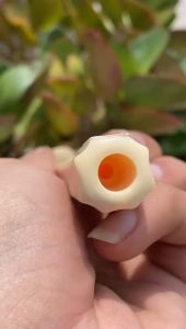 Pipa GG Lokal Blimbing Lengkung Panjang 15cm Bahan Merah Bening