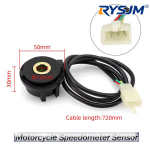 RYSJM | Motorcycle Odometer Sensor 12V Digital Motor Speed Meter Durable Cable Mileage Assembly Modification Accessory Wire Replacement