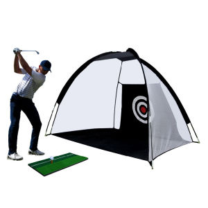 2M Foldable Golf Net Cage Golf Cage Swing Trainer Golf Practice Net Garden Golf Training Equipment