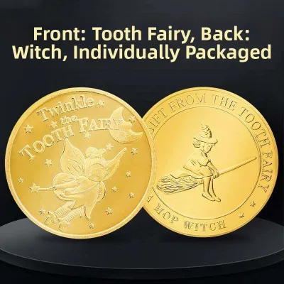 Handmade Tooth Fairy Gold Coin for Children Losing Milk Teeth