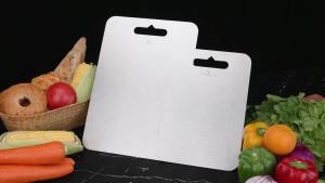 Boundless Voyage | Boundless Voyage Titanium Chopping Board with Hanging Hole Metal Cutting Block for Kitchen Home Outdoor 1 Packed