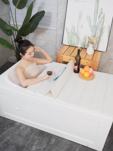 Foldable Plastic Bath Tub Cover Double Pool Bath Bedding Dustproof Board Picnic Cart Table Board Storage Rack Bathroom Corner