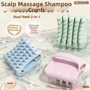 Silicone Scalp Cleaning No Damage Relaxing Hair Smoothing Comb