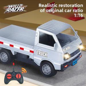 1:16 Scale Drift RC Truck 4WD High-Speed Remote Control Car Toys with LED Lights All-Terrain Tires Realistic Model Toy for Boys