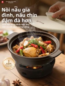 KBH | Nồi Gốm Chống Nóng Đặc Biệt Cho Gas Để Nấu Cơm Niêu