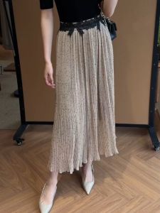 MANMI | Đầm Midi Voan Lưới Nối Dập Li Họa Tiết Chấm Bi Mới