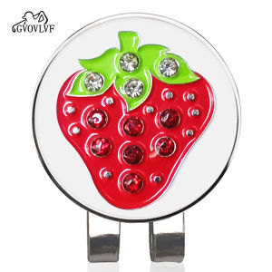 Golf Strawberry Hat Clip Golf Player Accessory Ball Position Marker Ball Marker With Golf Magnetic Clip