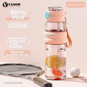 Vanow | Portable Large Capacity Student Water Bottle with Straw
