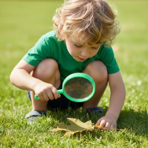 10Pcs Childrens Magnifying Glass Portable Handheld Mini Magnifying Glass Children Observation Tools School Outdoor Supplies