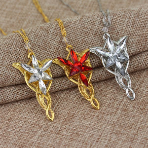 Movie Merchandise Lord of the Rings The Twilight Star Pendant Necklace Elf Princess Cosplay Pendant Fashion Everyday Wear