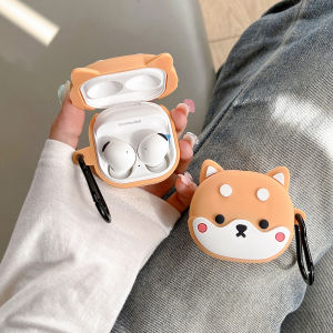 Case For Samsung Galaxy Buds 2 Pro FE Live Cute Cartoon Shiba Inu Protective Cover For Buds2 Buds2Pro Silicone Charging Case