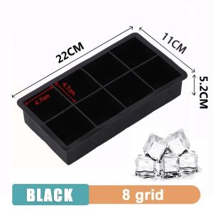 4/6/8/15 Grids Big Ice Food Mold Giant Large Food Grade Silicone Ice Cube Square Tray Mold DIY Ice Maker Model Ice Cube Tray