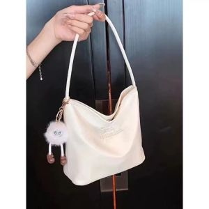 Fashionable Summer Womens Handbag Bucket Shoulder Bag for Work Miscellaneous Small Bag Leather Handbag Casual Style
