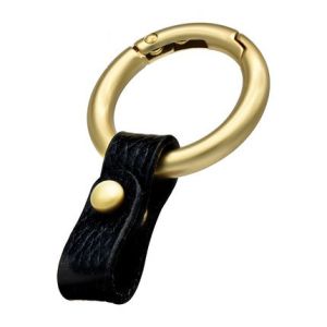 Handmade Leather Belt Car Keychain Ring Simple High-End Metal Style Key Holder for Men And Women Cute Animal Design