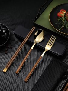 Portable Chopsticks and Spoon Set for Adults Students Commuters