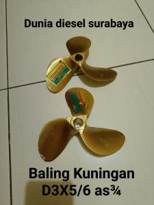 Baling Kuningan D3X5/6 as¾ (as19mm) untuk perahu nelayan