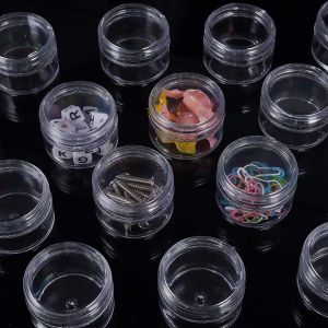 25ชิ้นภาชนะเครื่องสำอางพลาสติกใสสำหรับใบหน้าลิปบาล์ม S หม้อเล็บเปล่ากล่องเก็บสินค้าแป้งสำหรับลิปบาล์มโลชั่น