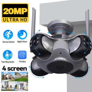 OVERSCAM 10K 4 Lens 4 Screen 20MP Home Security Outdoor WiFi Camera CCTV Wireless Surveillance Security Protection Human Detection Camera