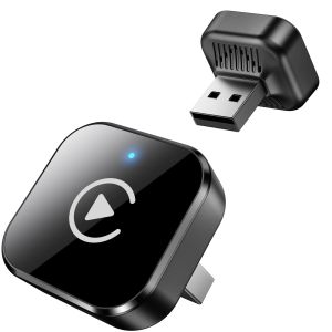 Wireless CarPlay & Android Auto Adapter Plug & Play CarPlay Dongle Converts Wired to Wireless Fast Auto-Connect No Delay