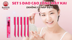 SET 5 DAO CẠO LÔNG MÀY KAI (KHÔNG CÓ NẮP ĐẬY)