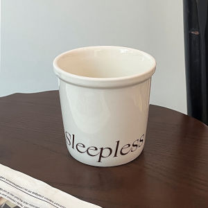 Cốc Cà Phê Bằng Gốm Sáng Tạo Đơn Giản Phong Cách Nhật Bản Cốc Nước Cổ Điển Cốc Trà Đi Theo Cốc Giấy Mô Phỏng Thiết Kế Cốc Cà Phê INS