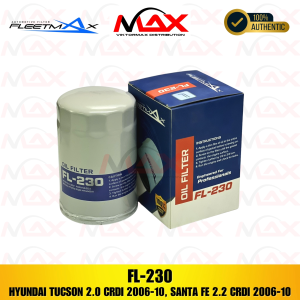 FL-230 FLEETMAX OIL FILTER FOR FORD ESCAPE 2.0 2002-04 ESCAPE 1.6 2.0 2015-18 RANGER EVEREST CR