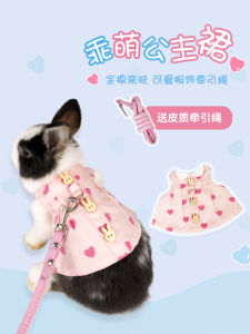 Rabbit Clothes Hand Holding Rope Pet Rabbit Guinea Pig Small Rabbit Young Rabbit Lop Eared Rabbit Clothing Ornament Hat Supplies