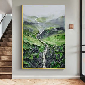 Jigsaw Puzzle 500/1000/1200/2000PCS Green Mountain River Paper Puzzle Abstract Landscape Relaxing Game Home Decor Gift