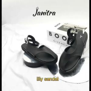 JANITRA OFFICIAL SHOP/ Lily Sandal Wanita Platform Tali Kait Sintetis - Model Brongsong Coak Korean - Modis dan Nyaman (Size 36-40)