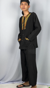 Setelan Batik Prada Motif Etnik Premium S-XXXL + Ikat Kepala