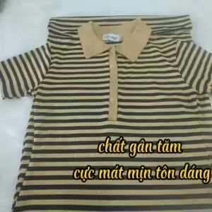 ĐẦM SỌC CHẤT GÂN TĂM ÔM BODY CỔ SƠ MI CÓ NÚT GÀI TÔN DÁNG XINH ĐI CHƠI ĐI TIỆC ĐỀU ĐẸP(có 2 size từ 40-60kg)