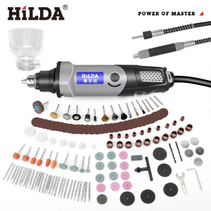 HILDA 400W Rotary Tool 6 Position Grinding Tools Mini Drill Electric Grinder Power Tools Variable Speed Mini Grinding Machine