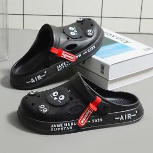 Mens Summer Casual Slip-On Sandals Anti-Slip Hole Hole Slippers Driving Beachwear Womens Comfortable Breathable PVC Fibre