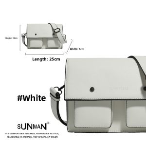 Fashionable Street Style Mens Crossbody Bag Small Square Shoulder Bag Postal Messenger Bag Trendy Vintage Single Strap Bag