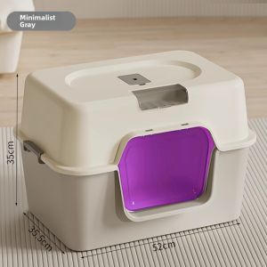 MONLEYTA | Extra Large Open-Top Cat Litter Box Anti-Splash Giant Cat Toilet Odor Control Sand Tray For Cats Pet Supplies Cat Urinal