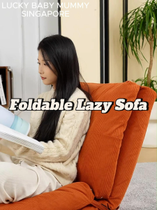 B6 Foldable Lazy Sofa Bed / Corduroy Floor Chair / Adjustable Recliner Seat / Reclining Chair Rainbow Culture