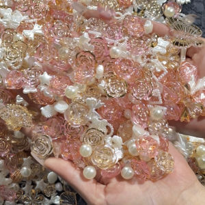 Mixed Butterfly Rose DIY Loose Beads Mobile Phone Chain Handmade Bracelet Jewelry Accessories Acrylic Material Fashionable