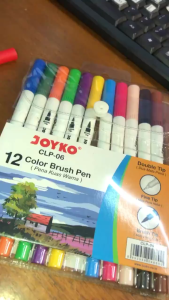 Brush Pen Joyko CLP-06 / Pena Kuas Warna Joyko 12 Warna - Murah